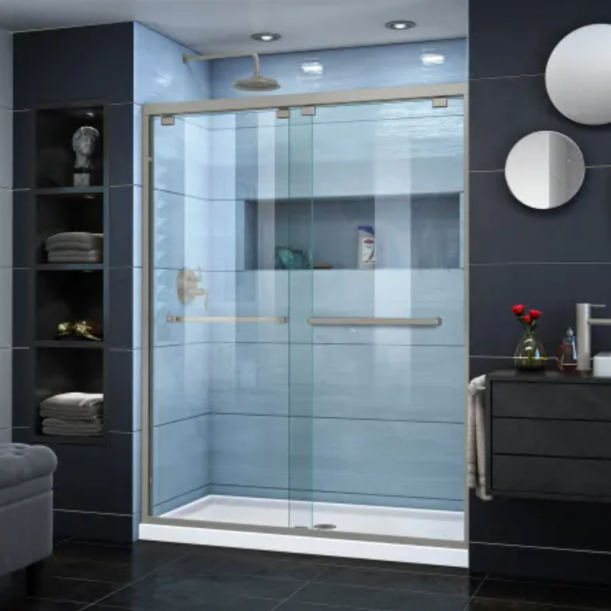 DreamLine Encore 56-60" W x 76" H Semi-Frameless Bypass Sliding Shower Door