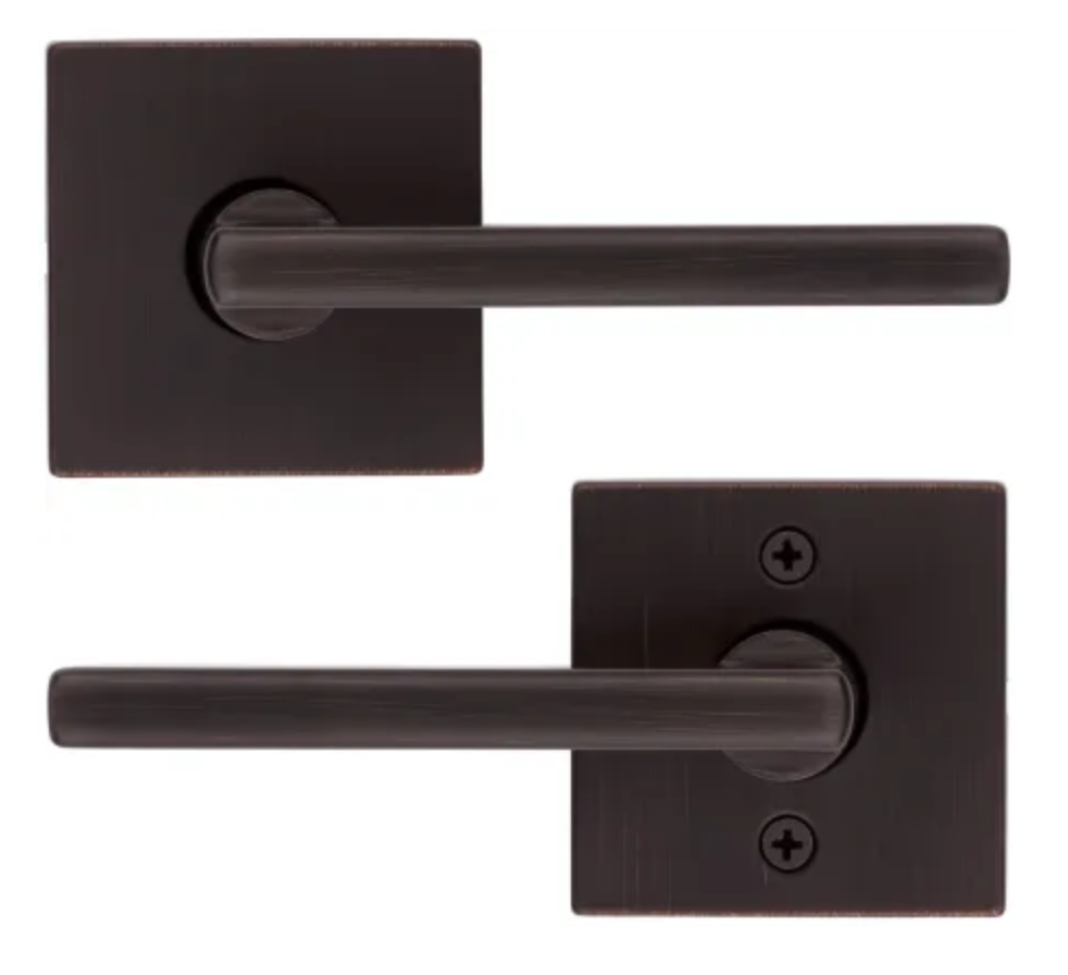 Kwikset Halifax Passage Door Lever Set with Square Rose
