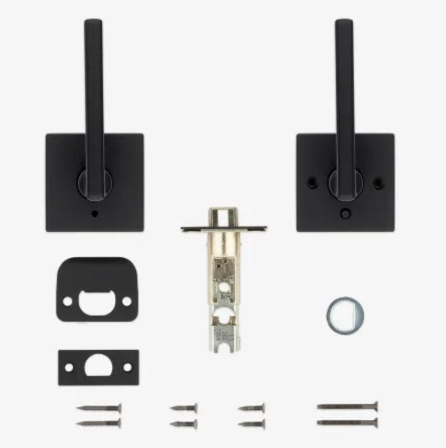Kwikset Halifax Passage Door Lever Set with Square Rose