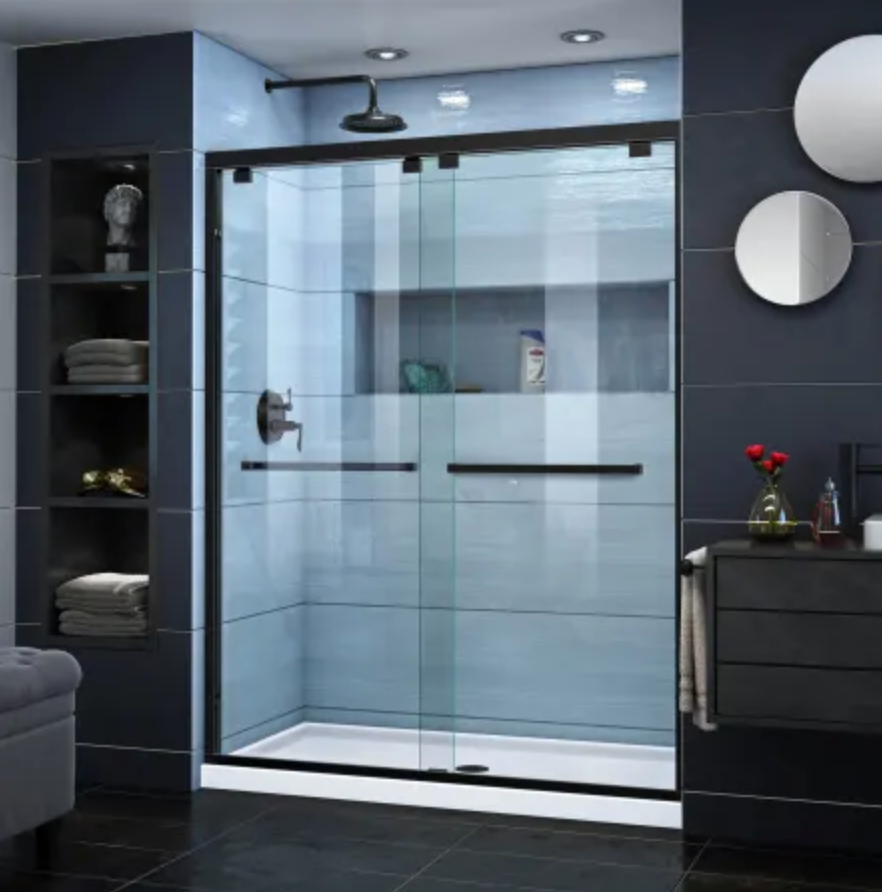 DreamLine Encore 56-60" W x 76" H Semi-Frameless Bypass Sliding Shower Door