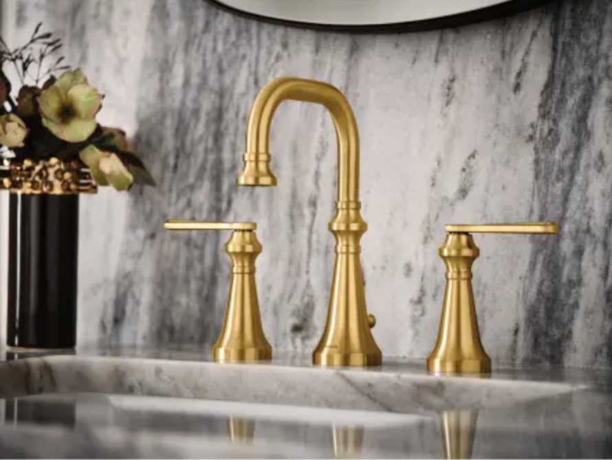 Moen Colinet 1.2 GPM Widespread Bathroom Faucet with Pop-Up Drain Assembly