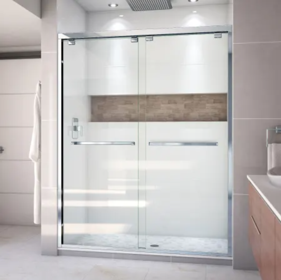 DreamLine Encore 56-60" W x 76" H Semi-Frameless Bypass Sliding Shower Door