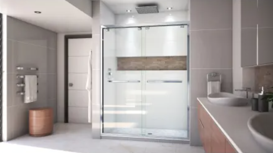 DreamLine Encore 56-60" W x 76" H Semi-Frameless Bypass Sliding Shower Door