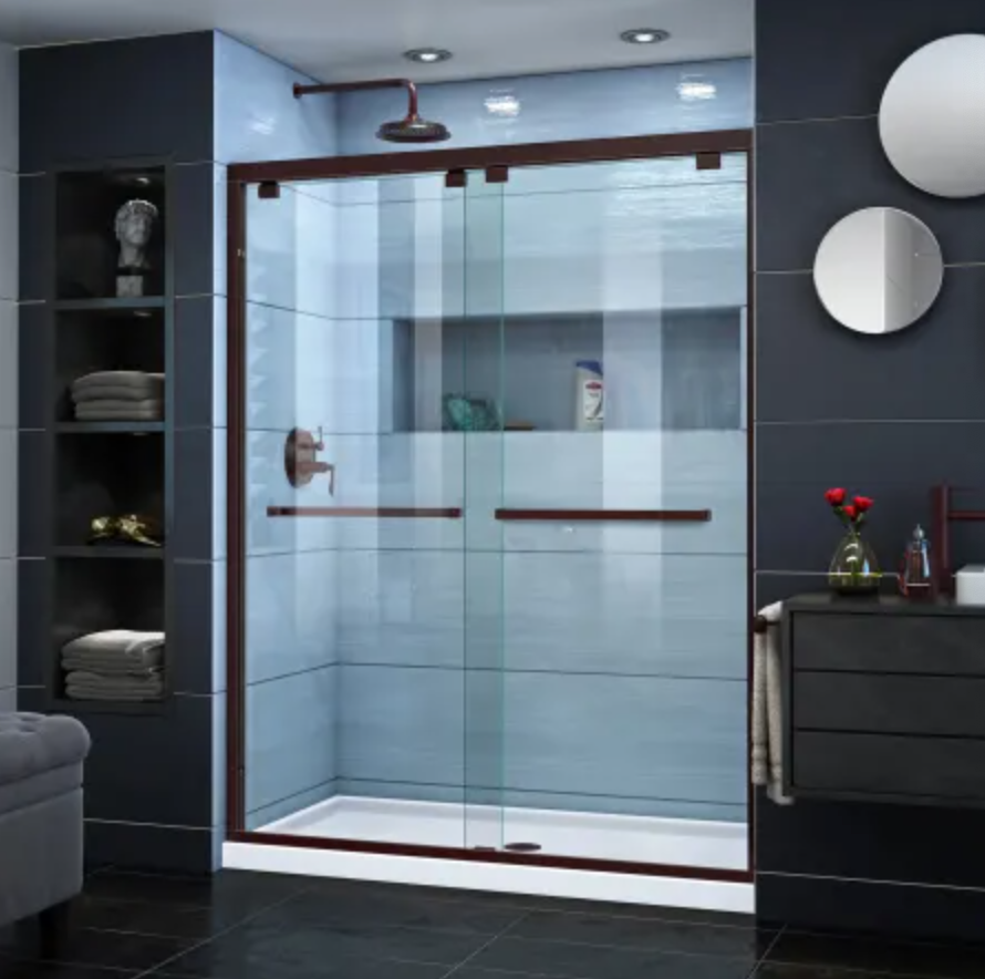 DreamLine Encore 56-60" W x 76" H Semi-Frameless Bypass Sliding Shower Door