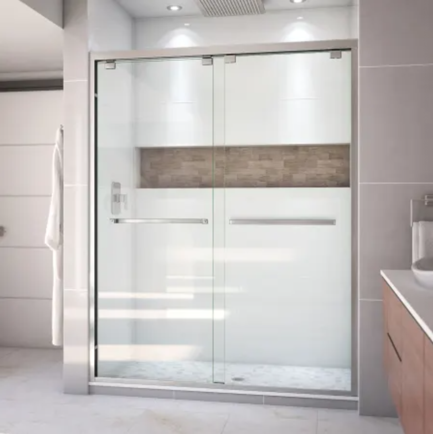 DreamLine Encore 56-60" W x 76" H Semi-Frameless Bypass Sliding Shower Door