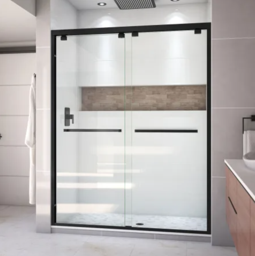 DreamLine Encore 56-60" W x 76" H Semi-Frameless Bypass Sliding Shower Door