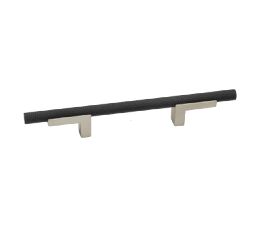 Alno Vita Bella 3" Center to Center Modern Industrial Knurled Cabinet Bar Handle / Drawer Bar Pull on L Posts