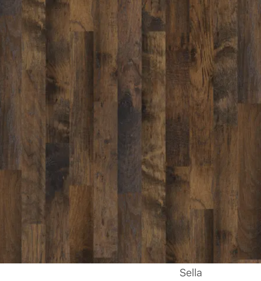 Bernina Hickory 5" Wide Handscraped Engineered Hickory Hardwood Flooring with 5-Ply Layers - Sold by Carton (36.36 SF/Carton)