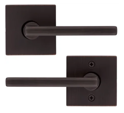 Kwikset Halifax Passage Door Lever Set with Square Rose