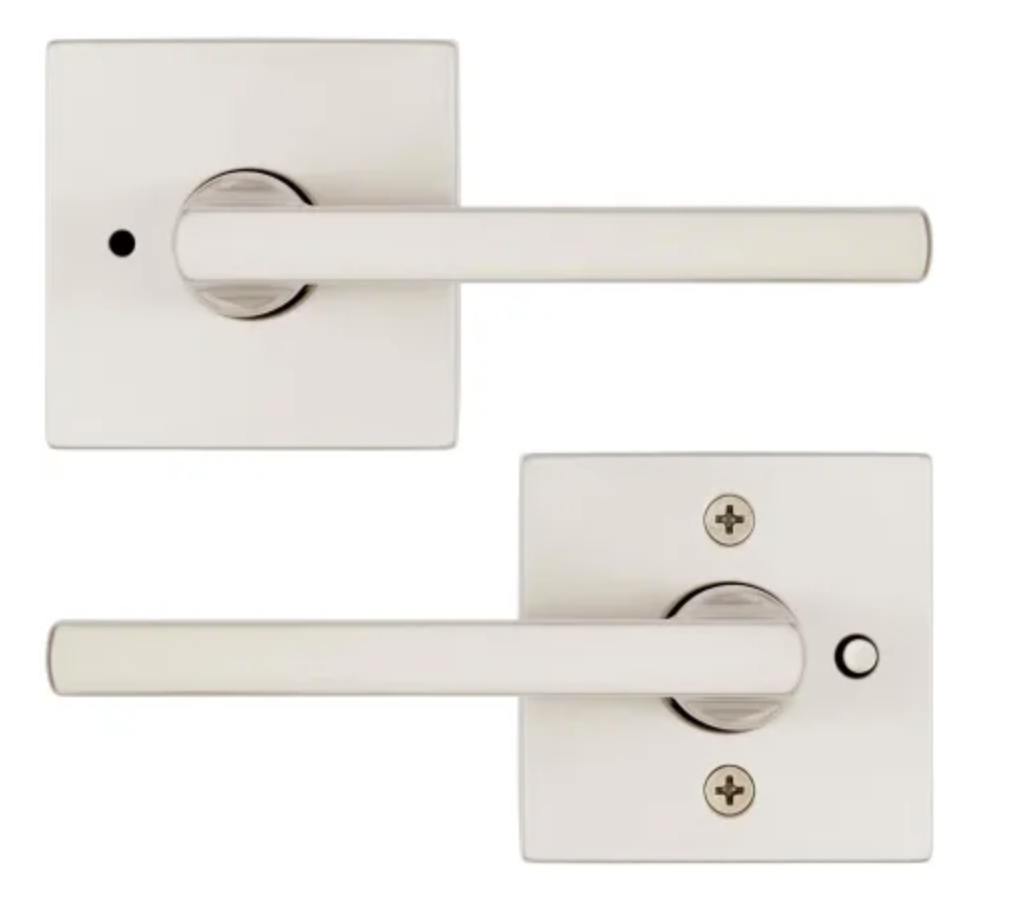 Kwikset Halifax Passage Door Lever Set with Square Rose