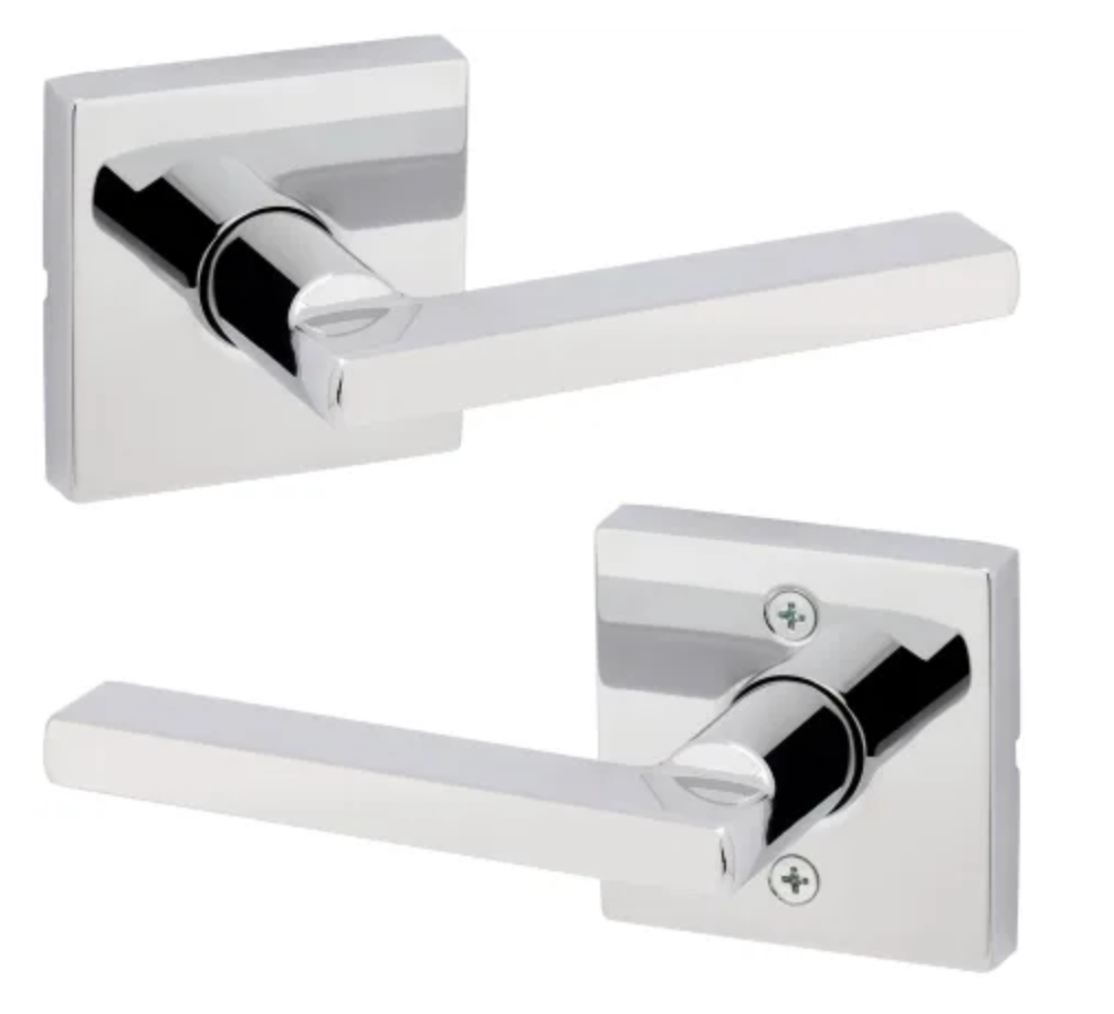Kwikset Halifax Passage Door Lever Set with Square Rose