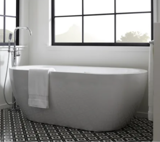 Miseno 59" Free Standing Acrylic Soaking Tub with Center Drain