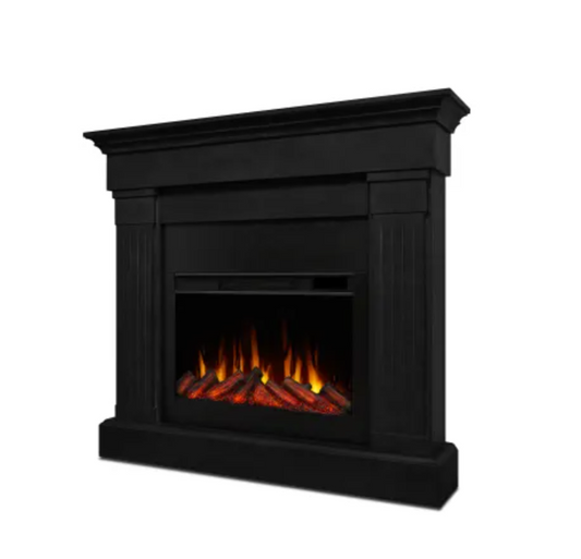 Real Flame Crawford 48 Inch Wide 5100 BTU / 1400W Free Standing Mantel Electric Fireplace