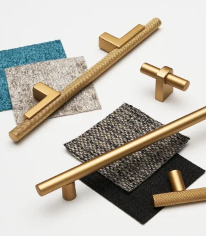 Alno Vita Bella 3" Center to Center Modern Industrial Knurled Cabinet Bar Handle / Drawer Bar Pull on L Posts