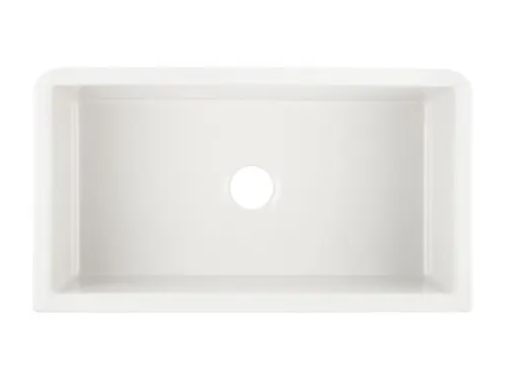 Signature Hardware Grigham 33" Farmhouse Single Basin Fireclay Kitchen Sink