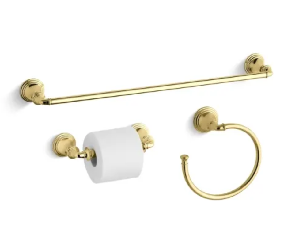 Kohler 24" Towel Bar, Towel Ring and Tissue Holder