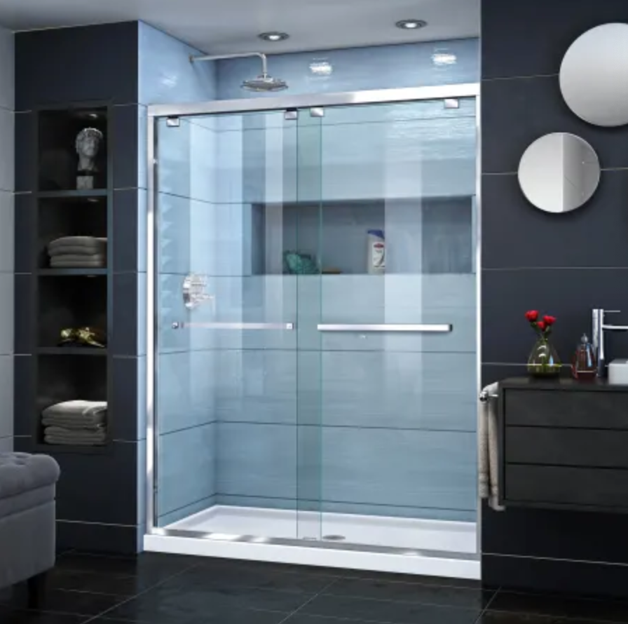 DreamLine Encore 56-60" W x 76" H Semi-Frameless Bypass Sliding Shower Door