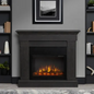 Real Flame Crawford 48 Inch Wide 5100 BTU / 1400W Free Standing Mantel Electric Fireplace