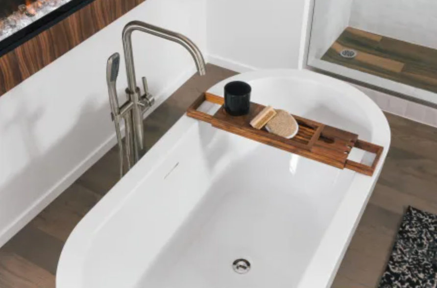 Miseno 59" Free Standing Acrylic Soaking Tub with Center Drain