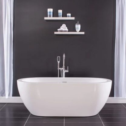 Miseno 59" Free Standing Acrylic Soaking Tub with Center Drain