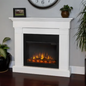 Real Flame Crawford 48 Inch Wide 5100 BTU / 1400W Free Standing Mantel Electric Fireplace