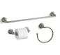 Kohler 24" Towel Bar, Towel Ring and Tissue Holder