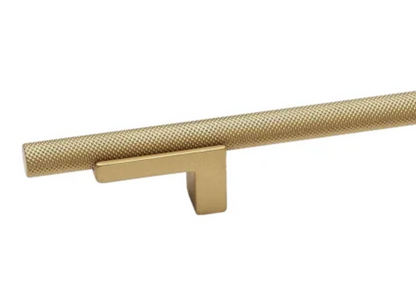 Alno Vita Bella 3" Center to Center Modern Industrial Knurled Cabinet Bar Handle / Drawer Bar Pull on L Posts
