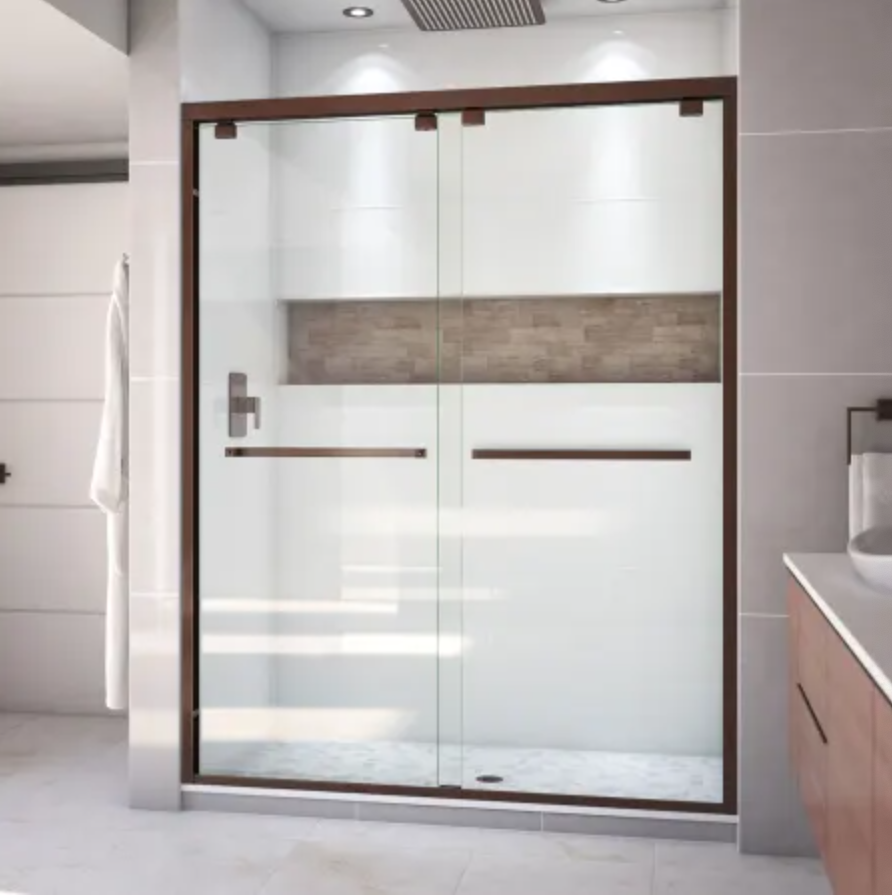 DreamLine Encore 56-60" W x 76" H Semi-Frameless Bypass Sliding Shower Door