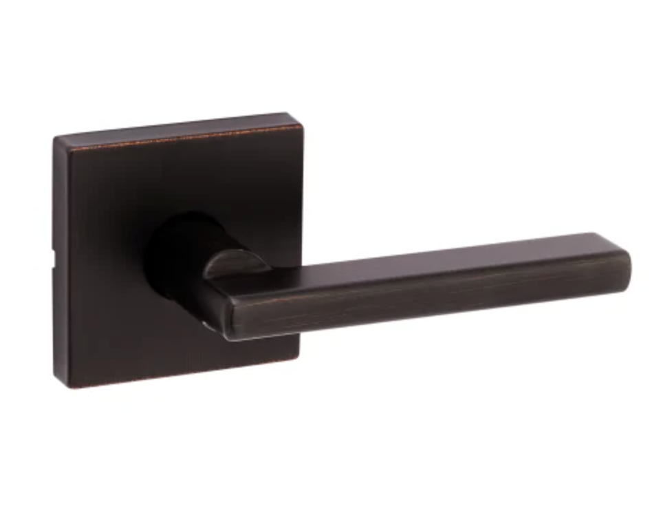 Kwikset Halifax Passage Door Lever Set with Square Rose