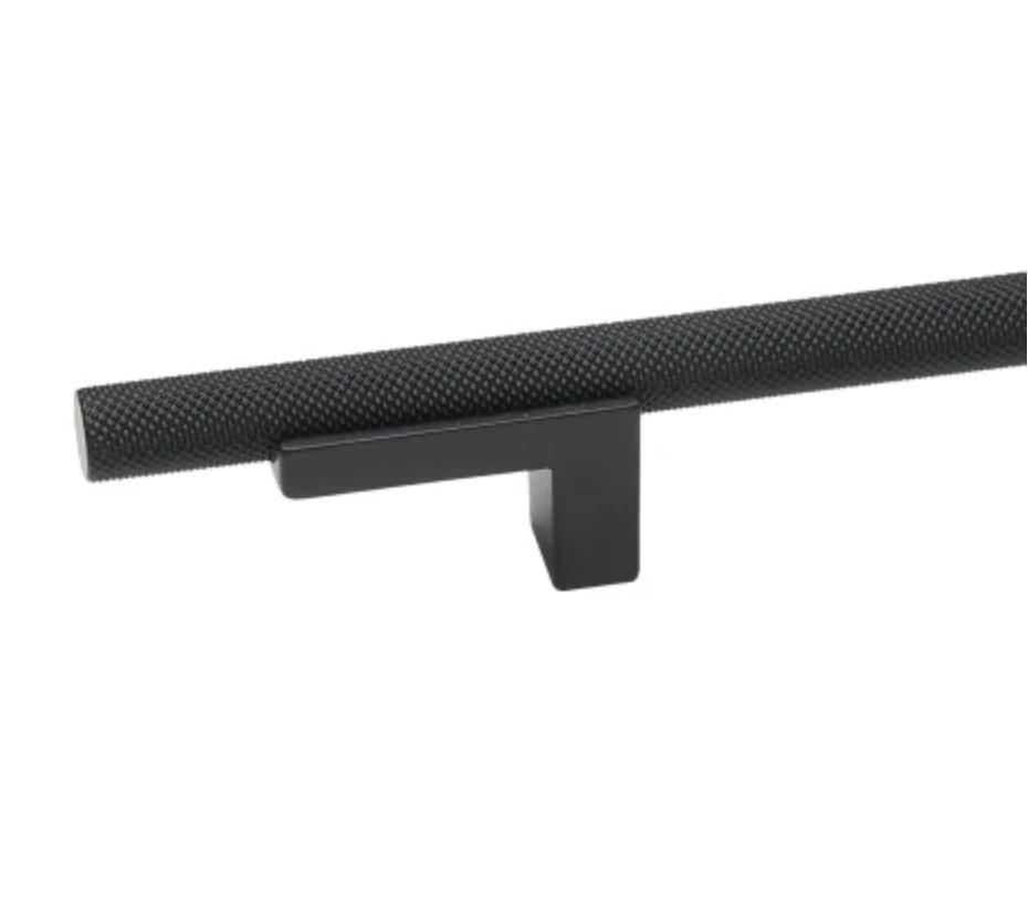Alno Vita Bella 3" Center to Center Modern Industrial Knurled Cabinet Bar Handle / Drawer Bar Pull on L Posts