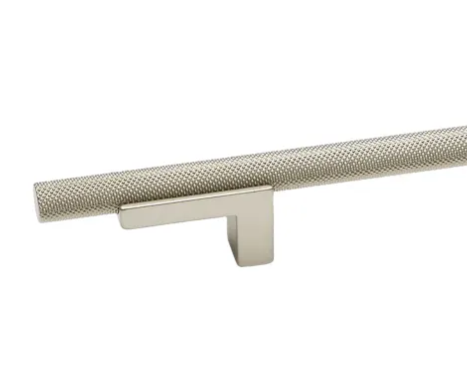 Alno Vita Bella 3" Center to Center Modern Industrial Knurled Cabinet Bar Handle / Drawer Bar Pull on L Posts