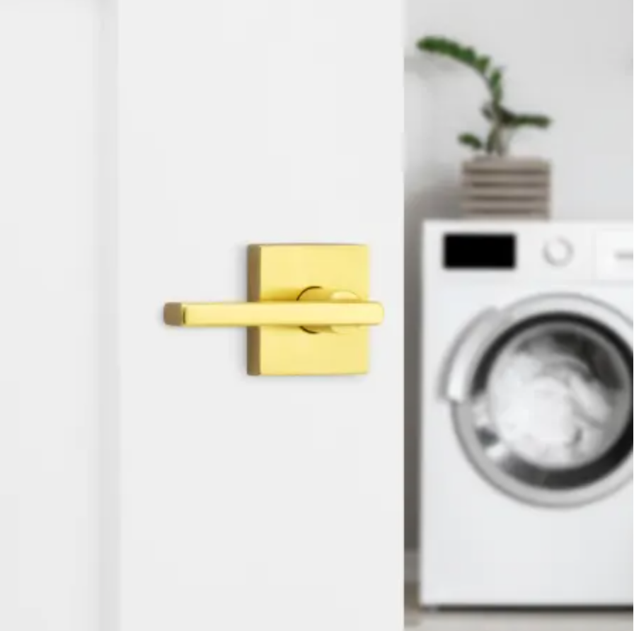 Kwikset Halifax Passage Door Lever Set with Square Rose