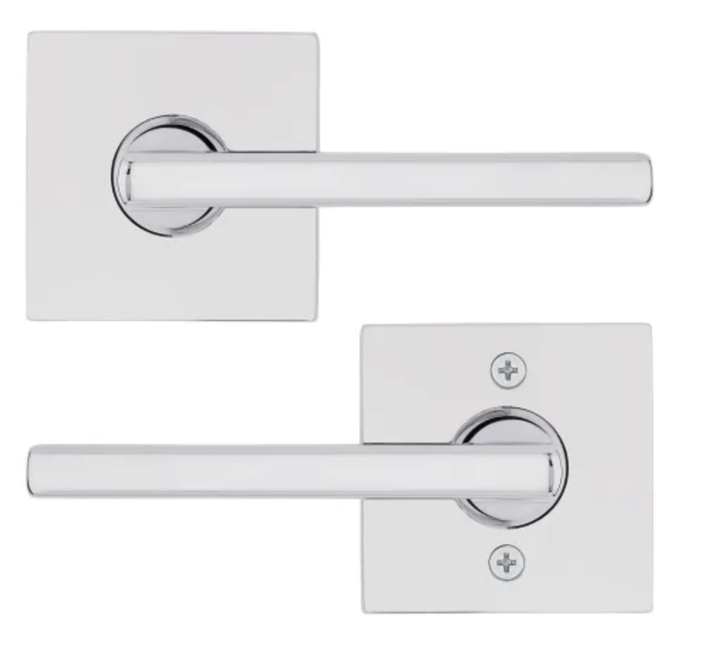 Kwikset Halifax Passage Door Lever Set with Square Rose