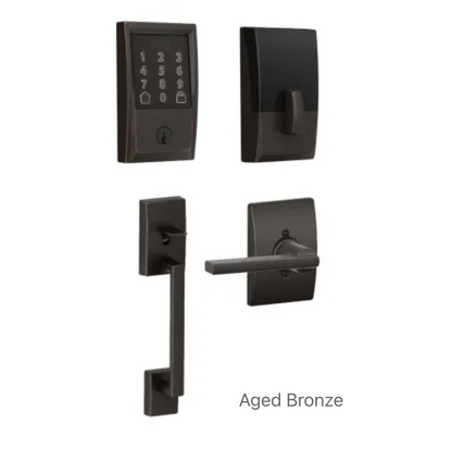 Encode WiFi Enabled Electronic Keypad Deadbolt with Century Entry Handleset and Latitude Lever