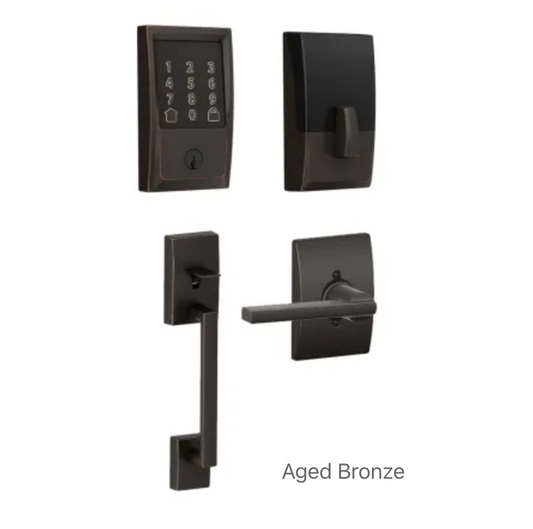 Encode WiFi Enabled Electronic Keypad Deadbolt with Century Entry Handleset and Latitude Lever