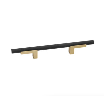 Alno Vita Bella 3" Center to Center Modern Industrial Knurled Cabinet Bar Handle / Drawer Bar Pull on L Posts