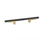 Alno Vita Bella 3" Center to Center Modern Industrial Knurled Cabinet Bar Handle / Drawer Bar Pull on L Posts