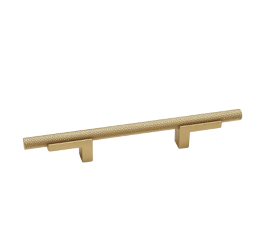 Alno Vita Bella 3" Center to Center Modern Industrial Knurled Cabinet Bar Handle / Drawer Bar Pull on L Posts