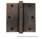 3-1/2" Wide Plain Bearing Square Corner Mortise Door Hinge from the Estate Collection - Single Hinge