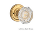 Crystal Privacy Door Knob with Round Rose