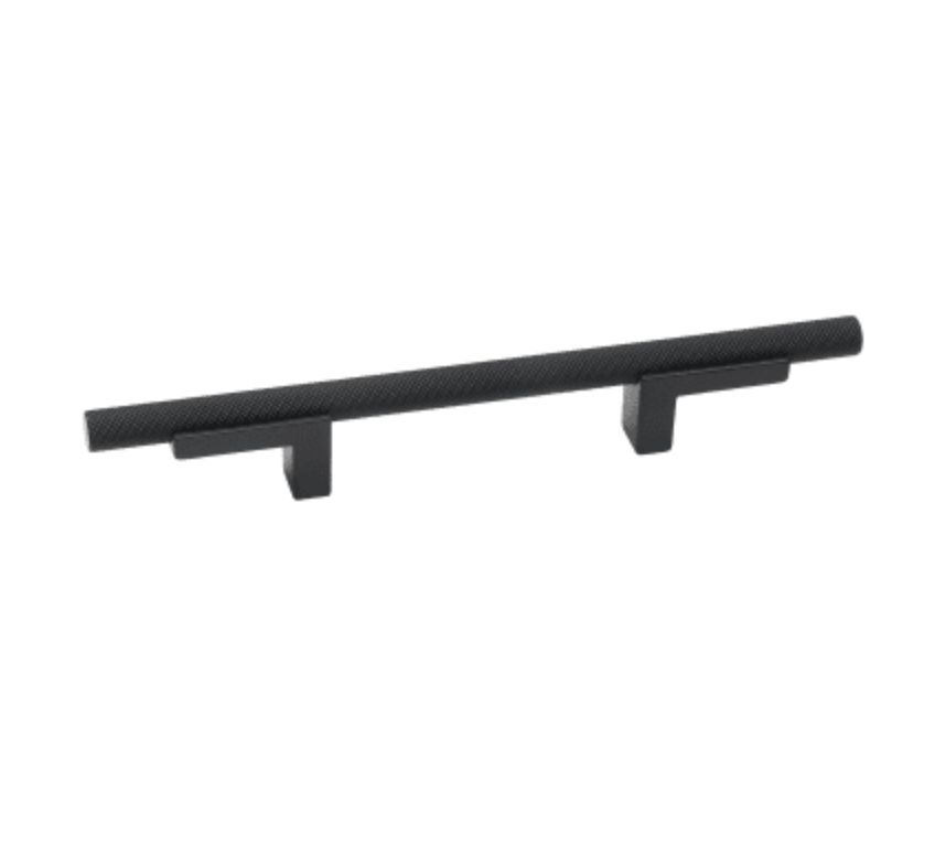 Alno Vita Bella 3" Center to Center Modern Industrial Knurled Cabinet Bar Handle / Drawer Bar Pull on L Posts