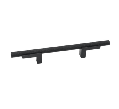 Alno Vita Bella 3" Center to Center Modern Industrial Knurled Cabinet Bar Handle / Drawer Bar Pull on L Posts