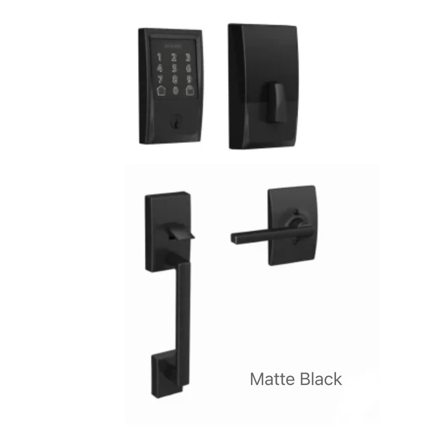 Encode WiFi Enabled Electronic Keypad Deadbolt with Century Entry Handleset and Latitude Lever