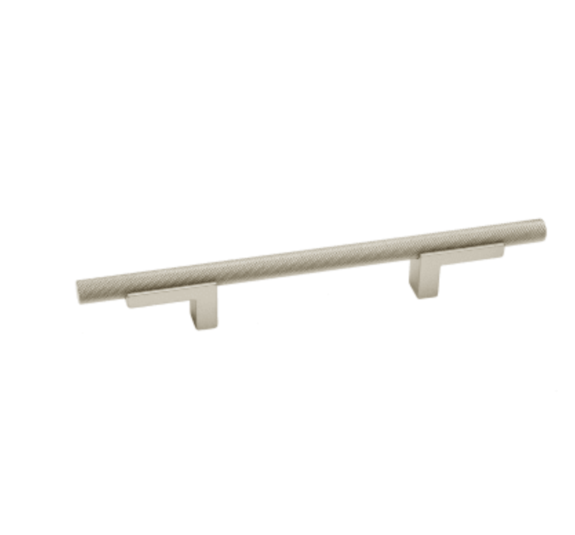 Alno Vita Bella 3" Center to Center Modern Industrial Knurled Cabinet Bar Handle / Drawer Bar Pull on L Posts