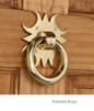 Sun 4-7/8 Inch Tall Solid Brass Door Knocker