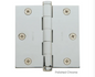 3-1/2" Wide Plain Bearing Square Corner Mortise Door Hinge from the Estate Collection - Single Hinge