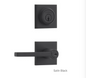 Square Single Cylinder Keyed Entry Door Lever Set and Deadbolt Combo from the Reserve Collection