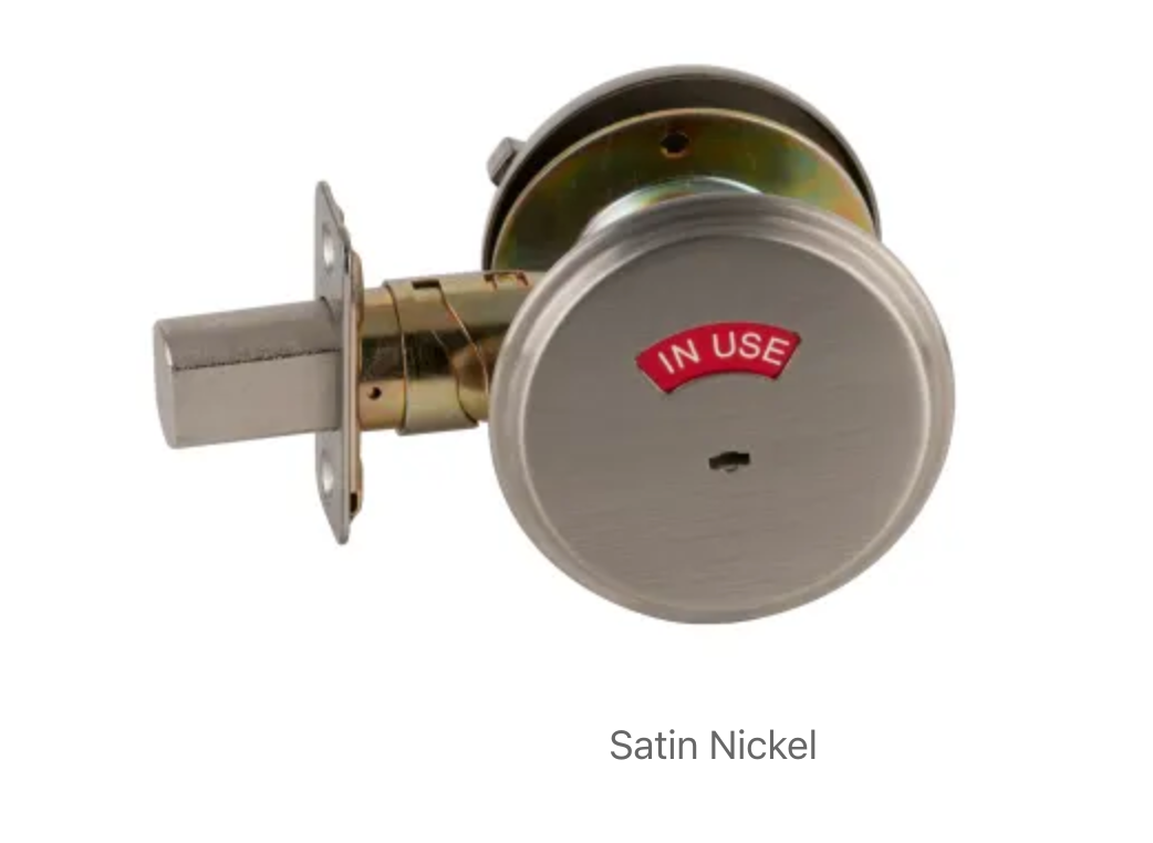 One Sided Deadbolt with In Use Indicator