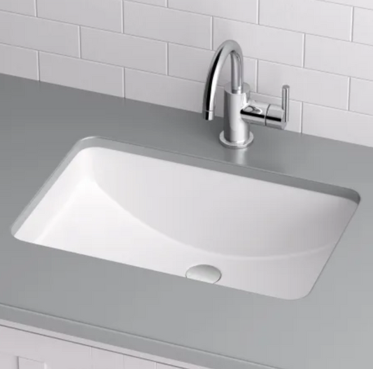 Bright White Alternate View Alternate View Miseno Cafe 21" X 15" Undermount Bathroom Sink with Overflow (Mounting Clips Included)