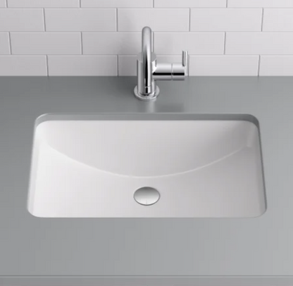 Bright White Alternate View Alternate View Miseno Cafe 21" X 15" Undermount Bathroom Sink with Overflow (Mounting Clips Included)